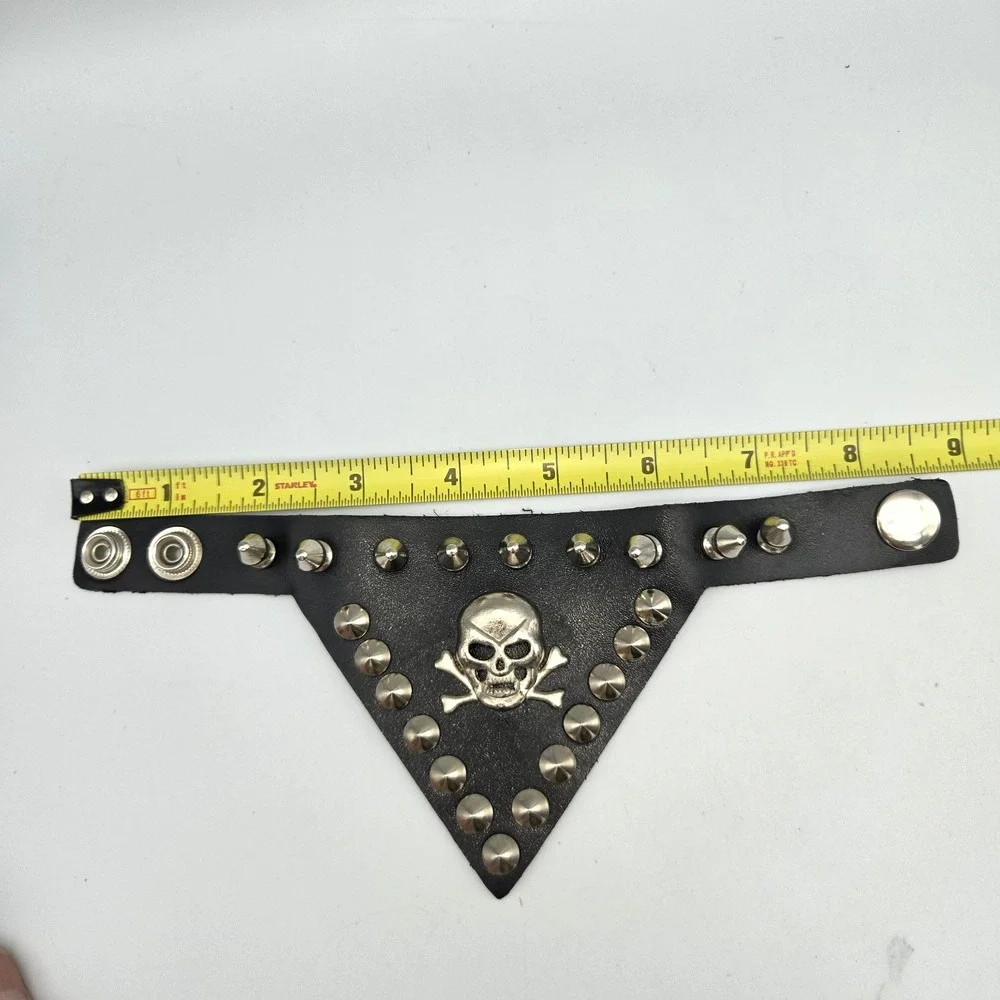 Punk Rock Choker & Bracelets Jewelry Lot Gothic Studded Skull & Bones Halloween